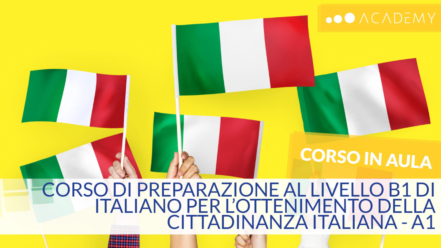 CORSO DI PREPARAZIONE AL LIVELLO B1 DI ITALIANO PER L’OTTENIMENTO DELLA CITTADINANZA ITALIANA partenza A1